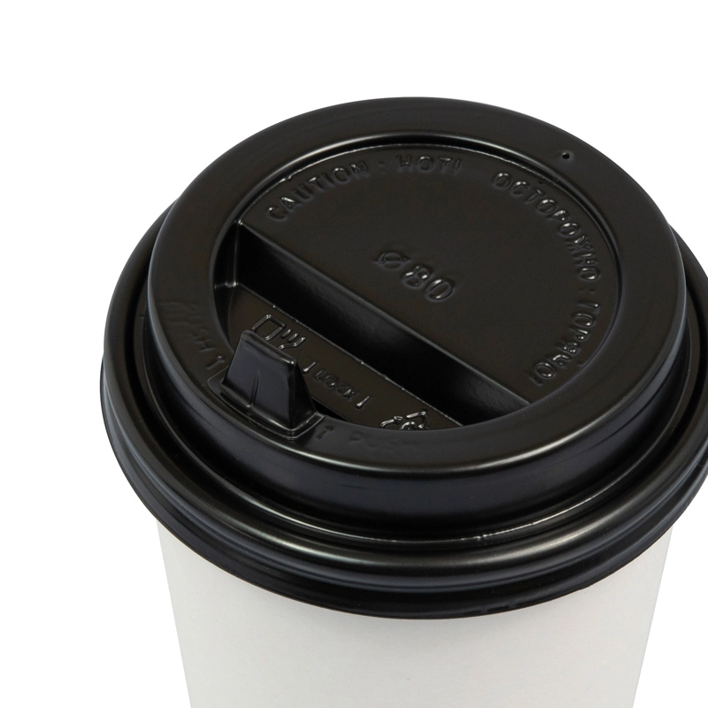 товар Крышка для бумажного стакана, черная матовая, 80 мм KRC180